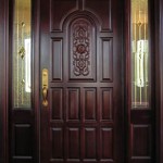 wooden entrance doors