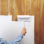 how to paint wood paneling