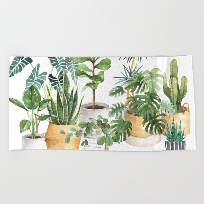 plant prints beach towels gifts for plant lovers