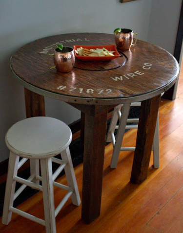 wooden cable spool table ideas